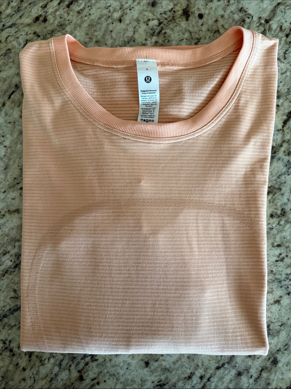 lululemon Swiftly Relaxed Long-Sleeve Shirt Hip Length Peach Bellini Sz 8